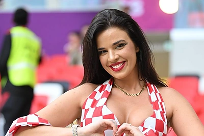 Ivana Knoll pasaulio futbolo čempionate Katare / AFP/„Scanpix“ nuotr.