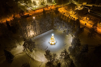 Zarasų Kalėdų eglės įžiebimas / Vitalijaus Ščerbakovo nuotr.
