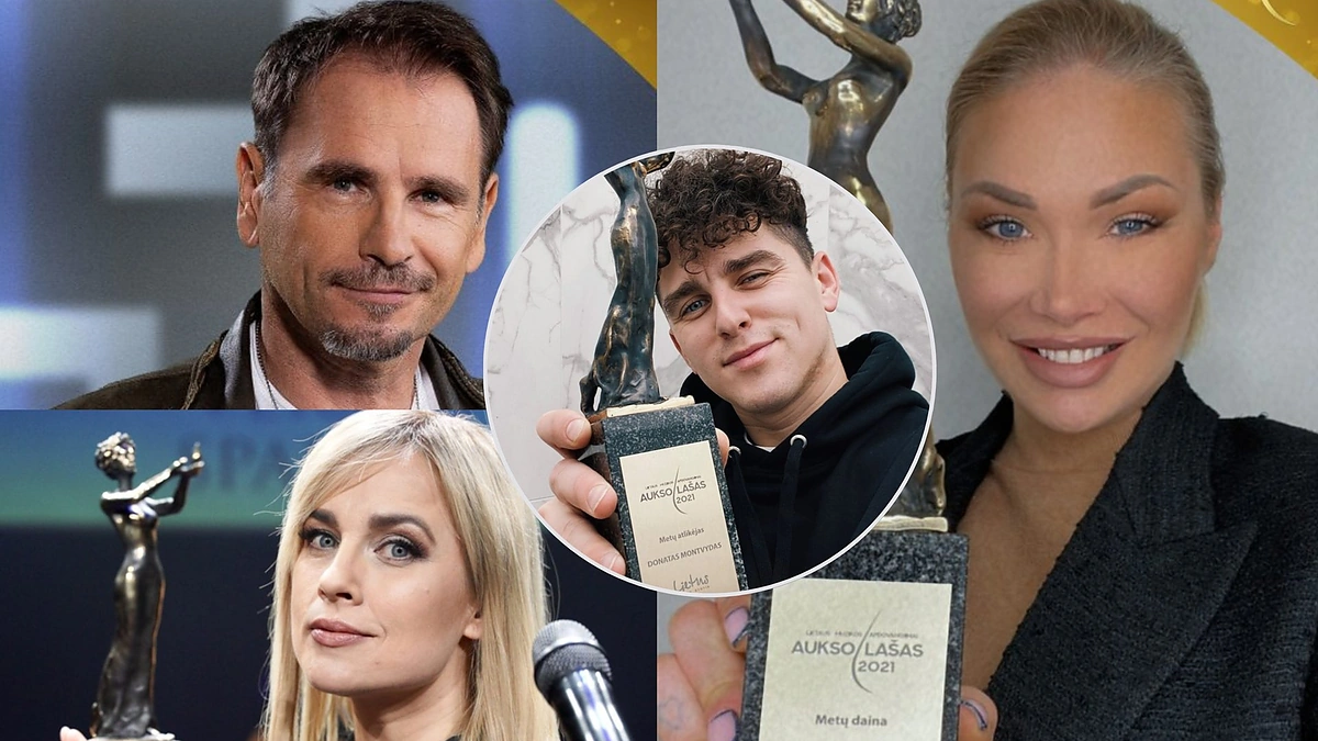 Muzikos apdovanojimų „Aukso Lašas 2021“ laimėtojai / Radijo stoties „Lietus“ nuotr.