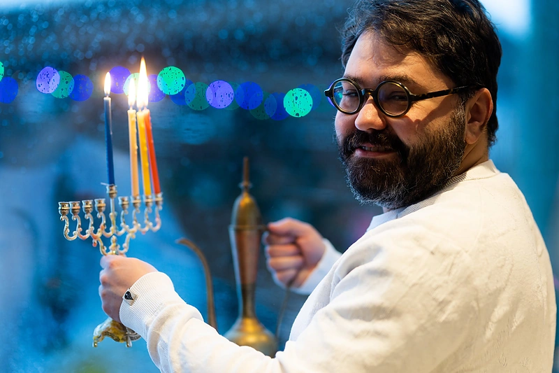 Kalėdos ir Chanuka Rafailo Karpio šeimoje / Gretos Skaraitienės / BNS nuotr.