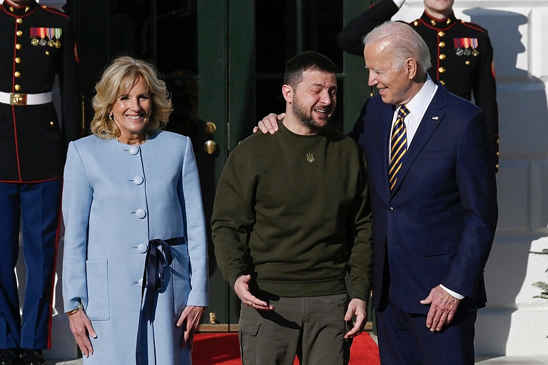 Volodymyras Zelenskis atvyko į Baltuosius rūmus / AFP/„Scanpix“ nuotr.