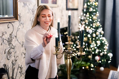 Vaidos Genytės Kalėdinė nuotaika namuose / Gretos Skaraitienės / BNS nuotr.