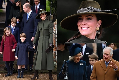 Pirmos Kalėdos be Elizabeth II: pamaldose Velso princas ir princesė dalyvavo su vaikais