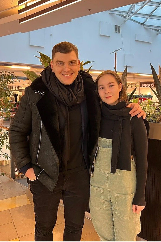 Rolandas Mackevičius ir mokytoja Aistė / Asmeninio albumo nuotr.