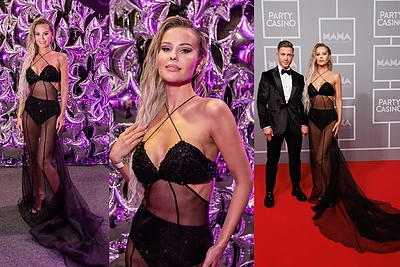 I.Burlinskaitė M.A.M.A šventėje dėmesį kaustė perregima suknele: „Nešalta, kai toks vyras šalia“