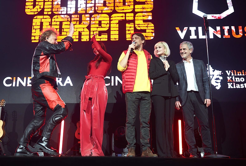 Kino koncerto „Vilniaus Pokeris“ akimirka / Vitalis Verbus nuotr.