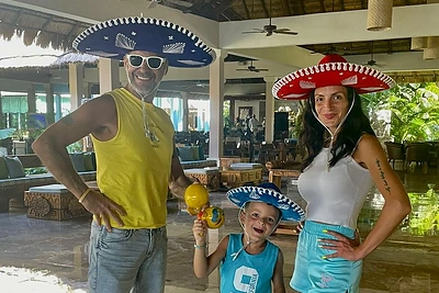 Aro Vėberio šeimos atostogos Meksikoje / Asmeninio albumo nuotr.