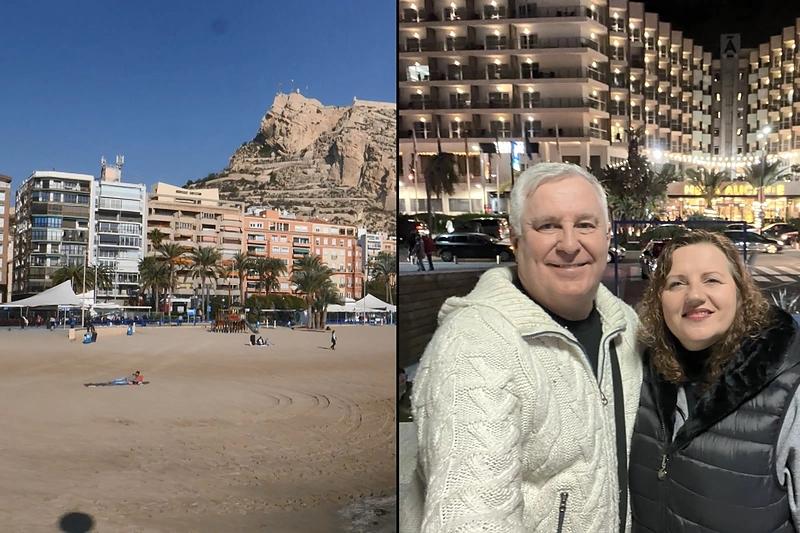 Arvydas Stonys su žmona Ispanijoje / Asmeninio albumo nuotr.