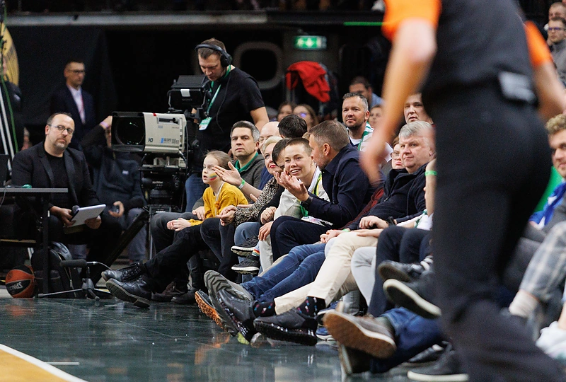 Rožė Namajunas „Žalgirio“ rungtynėse / Eriko Ovčarenko / BNS nuotr.