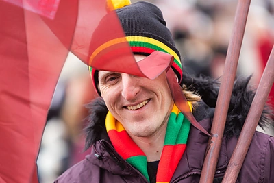 Jaunimo eisena „Lietuvos valstybės keliu“ / Gretos Skaraitienės / BNS nuotr.