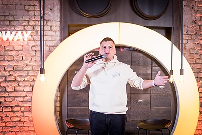 „Perklausos“ su Vaidu Baumilu akimirka / Organizatorių nuotr.