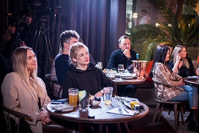 „Perklausos“ su Vaidu Baumilu akimirka / Organizatorių nuotr.