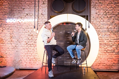 „Perklausos“ su Vaidu Baumilu akimirka / Organizatorių nuotr.