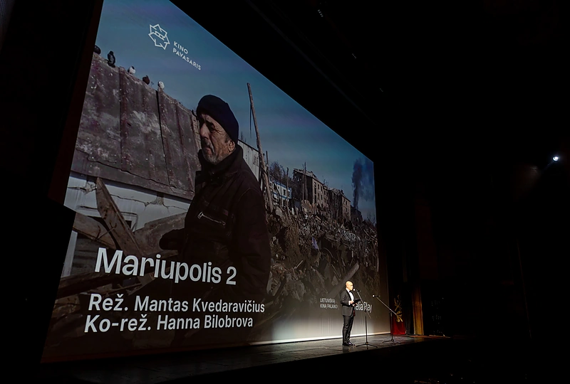 Filmo „Mariupolis 2“ premjera Nacionaliniame operos ir baleto teatre / Žygimanto Gedvilos / BNS nuotr.
