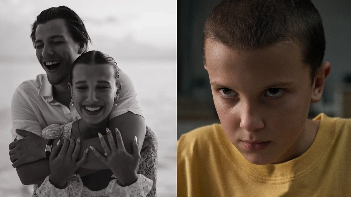Millie Bobby Brown ir Jake'as Bongiovi / Scanpix ir socialinių tinklų nuotr.