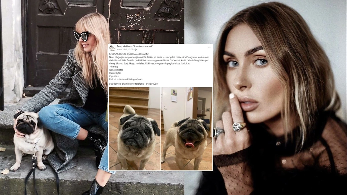 Monika Kazakevičiūtė su augintiniu Hugo / Asmeninio albumo nuotr.