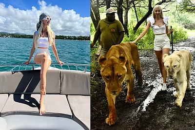 I.Stumbrienės atostogos Mauricijuje: pasivaikščiojimai su liūtais ir „košmariška“ patirtis jūroje