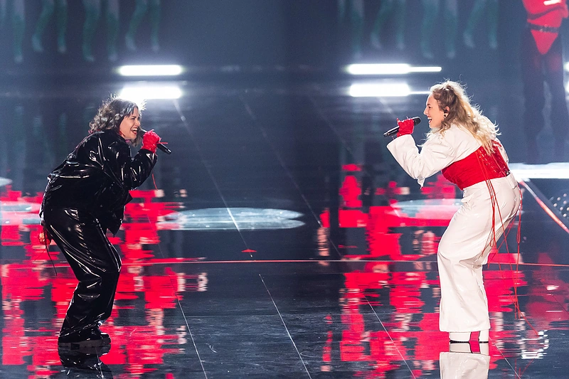 Austrijos atlikėjos Teya ir Salena / Lukas Balandis / BNS nuotr.