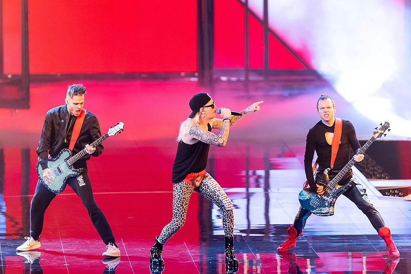 Vokietijos atstovai „Lord of the Lost“ / Lukas Balandis / BNS nuotr.