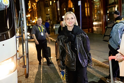 Monika Linkytė po pusfinalio sugrįžo į viešbutį / Lukas Balandis / BNS nuotr.