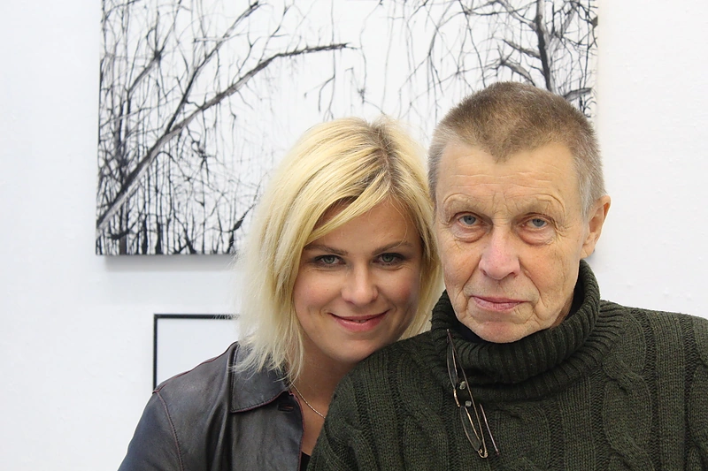 Aldona Vilutytė su tėčiu Mikalojumi Povilu Vilučiu / Asmeninio albumo nuotr.