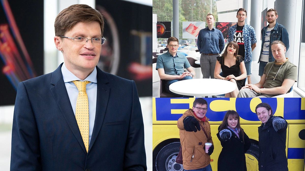 Audrius Alkauskas, mokslinės grupės „Puntukas“ nariai, Mažena Mackoit-Sinkevičienė ir Lukas Razinkovas / Fizinių ir technologijos mokslų centro nuotr.