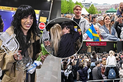 Švedijoje pasitikta „Eurovizijos“ nugalėtoja Loreen: džiaugsmo priepuolis ir parke sudainuota „Tattoo“