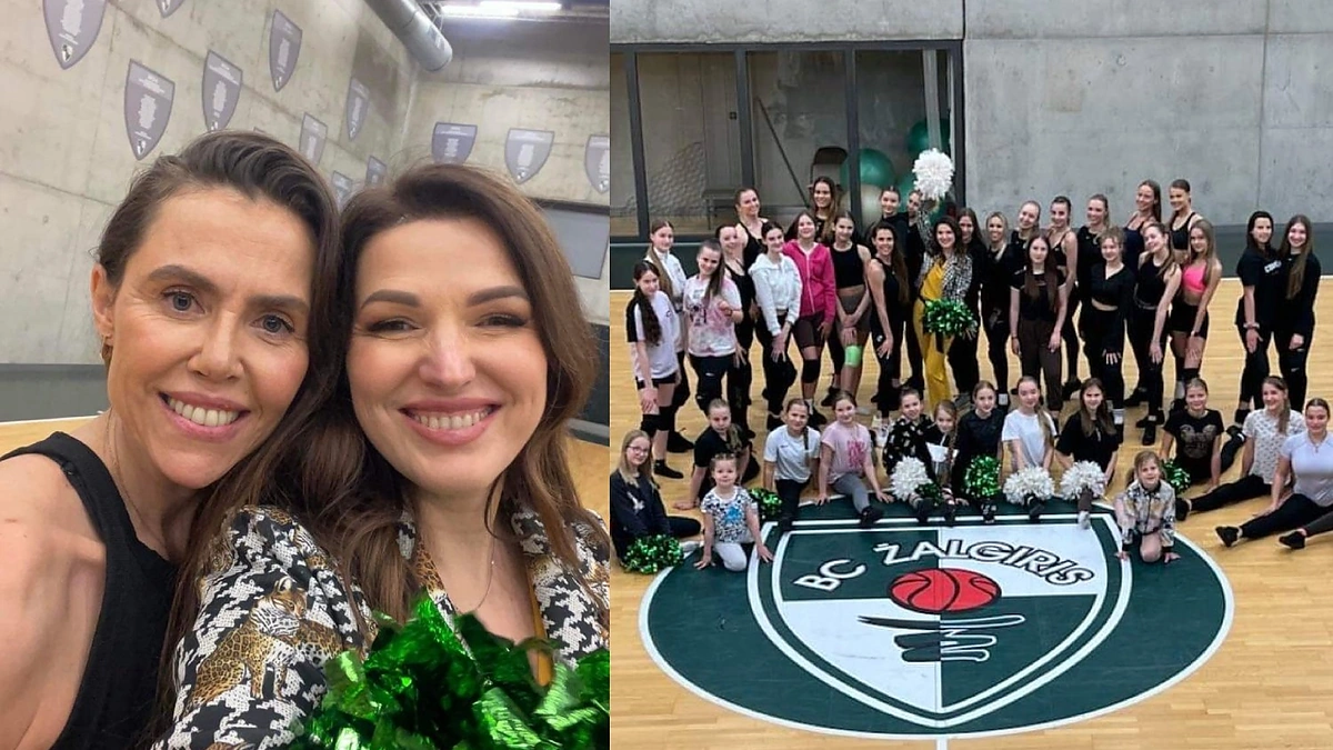 Diana Gandrimė, Kristina Rimienė ir „Žalgirio“ šokėjos / TV3 nuotr.