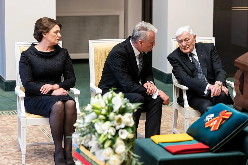 Diana Nausėdienė, Gitanas Nausėda, Valdas Adamkus / Žygimanto Gedvilos / BNS nuotr.