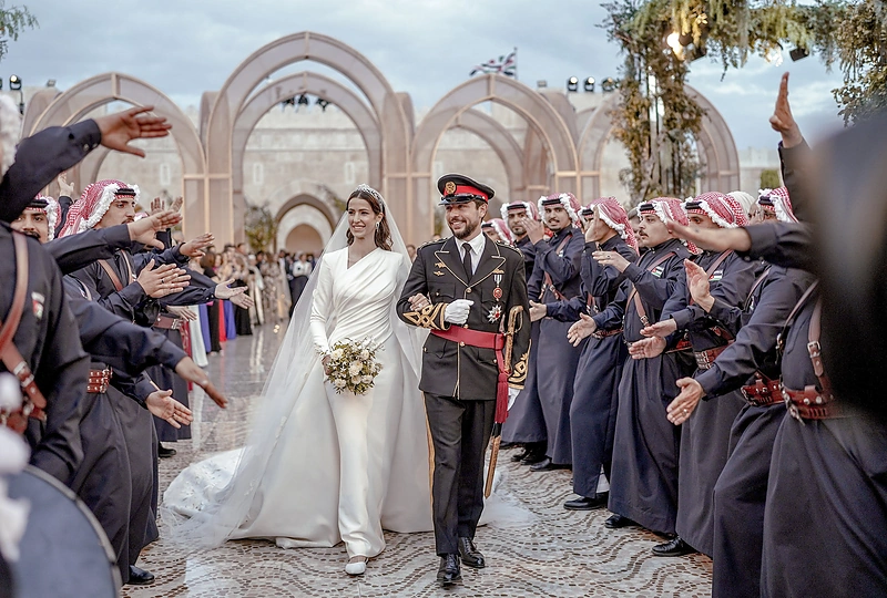 Jordanijos princo Husseino bin Abdullah ir Rajwos Al Seif vestuvės / „Scanpix“ nuotr.