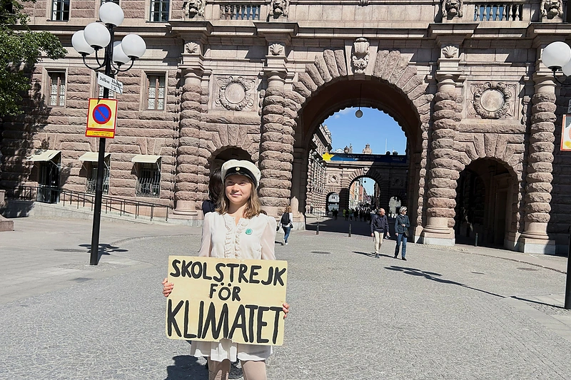 Greta Thunberg Stokholme / AFP/„Scanpix“ nuotr.