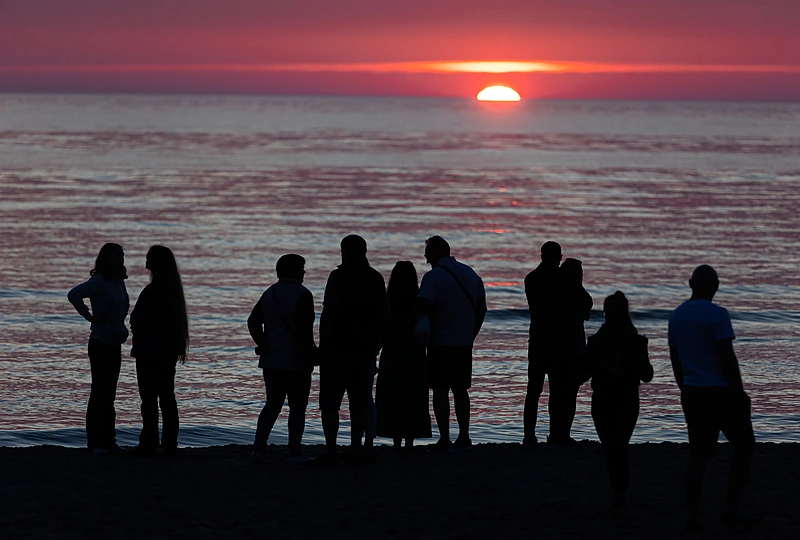 Joninės Palangoje be vainikų ir laužo / Gretos Skaraitienės / BNS nuotr.