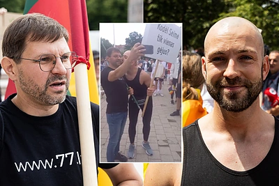 T.V.Raskevičiaus pabučiavo į „Vilnius Pride“ atvykusį Celofaną: po netikėtumo – ovacijos
