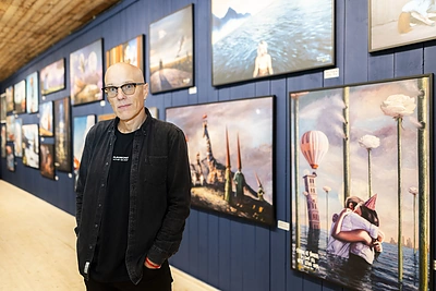 Algis Kriščiūnas Palangoje atidarė parodą / Irmanto Gelūno / BNS nuotr.