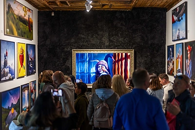 Algis Kriščiūnas Palangoje atidarė parodą / Irmanto Gelūno / BNS nuotr.