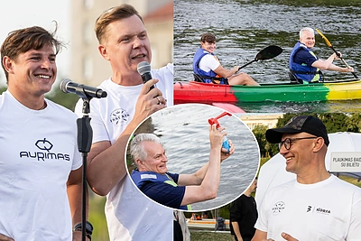 Karaliaus Mindaugo iššūkis: dalyviams startą davė Gitanas Nausėda ir Aurimas Valujavičius