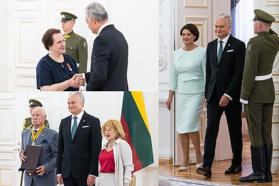 G.Nausėda įteikė dešimtis ordinų ir medalių: tarp apdovanotųjų – aukšti Ukrainos pareigūnai