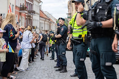 Volodymyras Zelenskis su žmona / Lukas Balandis / BNS nuotr.