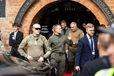 Volodymyras Zelenskis su žmona / Lukas Balandis / BNS nuotr.