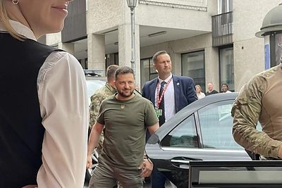 Volodymyras Zelenskis Vilniaus Pilies gatvėje / Ramintos Keršytės nuotr.