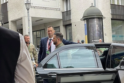 Volodymyras Zelenskis Vilniaus Pilies gatvėje / Ramintos Keršytės nuotr.