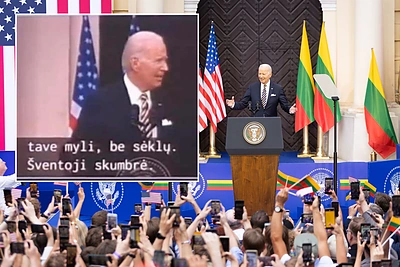 Kodėl Joe Bideno kalbos titruose atsirado „šventoji skumbrė“: paaiškino ten dirbęs Jogaila Morkūnas