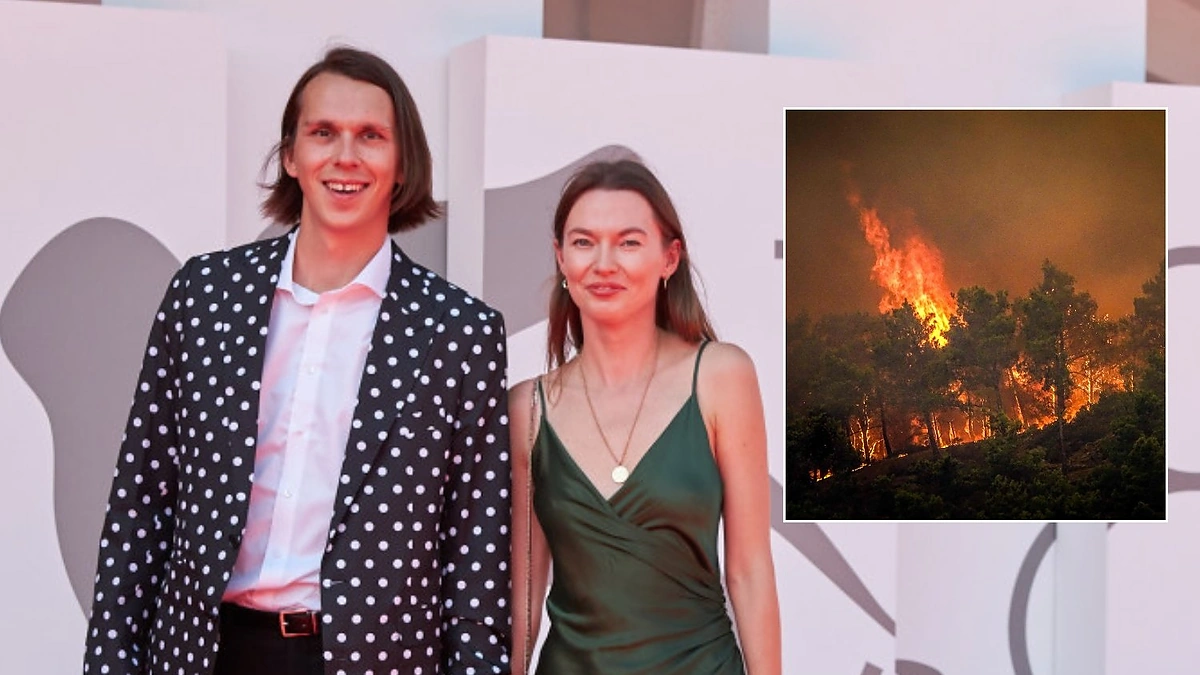 Beata Tiškevič ir Saulius Baradinskas, gaisras Rodo saloje / Audriaus Solomino, Scanpix nuotr.
