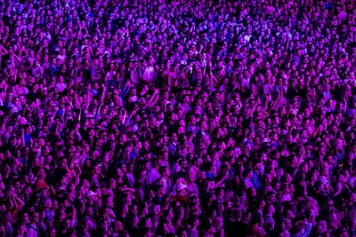 Žiūrovų minia „Jaunas kaip Vilnius“ festivalyje / Pauliaus Peleckio / BNS nuotr.