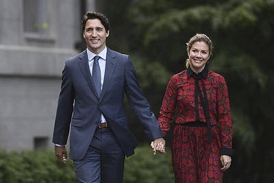 Justinas Trudeau su žmona Sophie / „Scanpix“ nuotr.