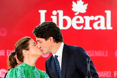 Justinas Trudeau su žmona Sophie / „Scanpix“ nuotr.