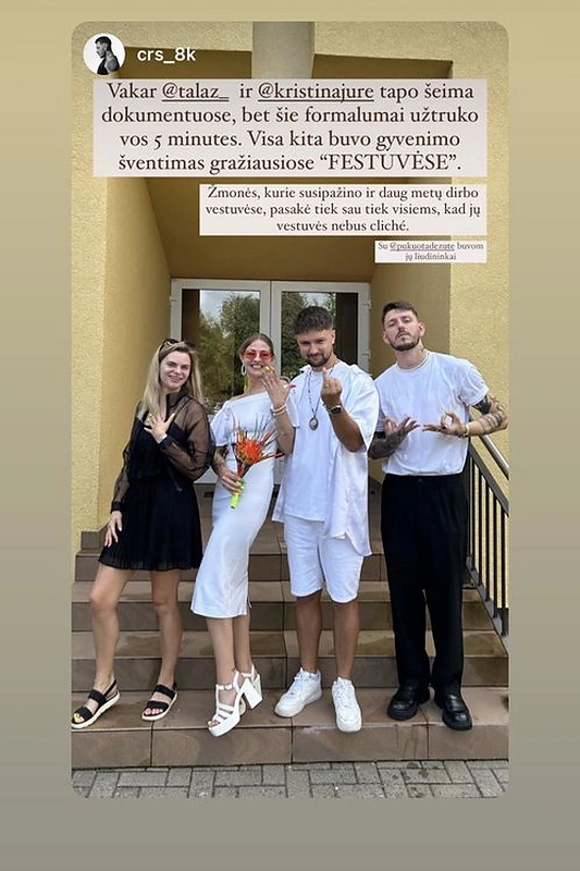 Karolis Talutis ir Kristina Jure / Socialinių tinklų nuotr.
