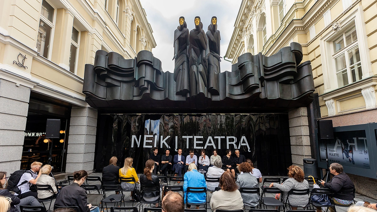 Lietuvos nacionalinio dramos teatro 84 sezono spaudos konferencija / Skirmanto Lisausko / BNS nuotr.
