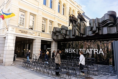 Lietuvos nacionalinio dramos teatro 84 sezono spaudos konferencija / Skirmanto Lisausko / BNS nuotr.