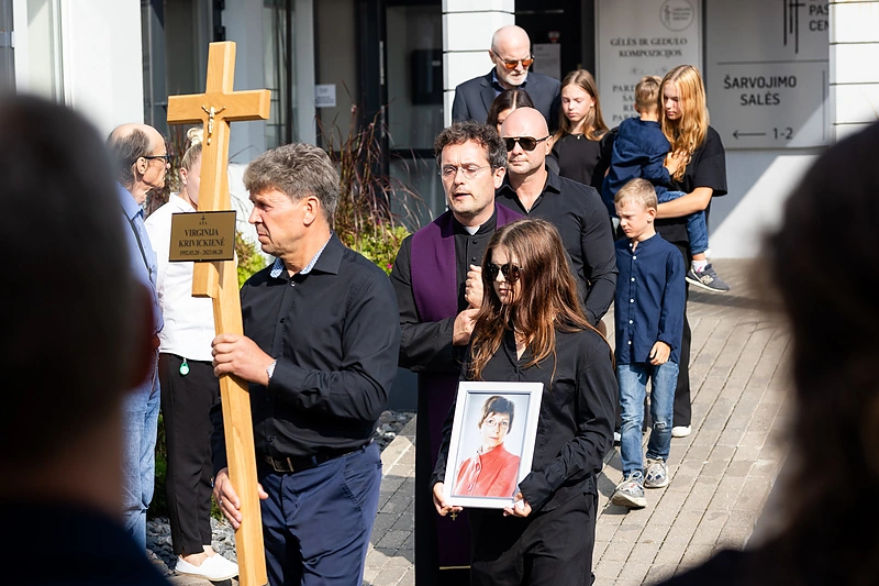 Atsisveikinimas su Virginija Krivickiene / Lukas Balandis / BNS nuotr.